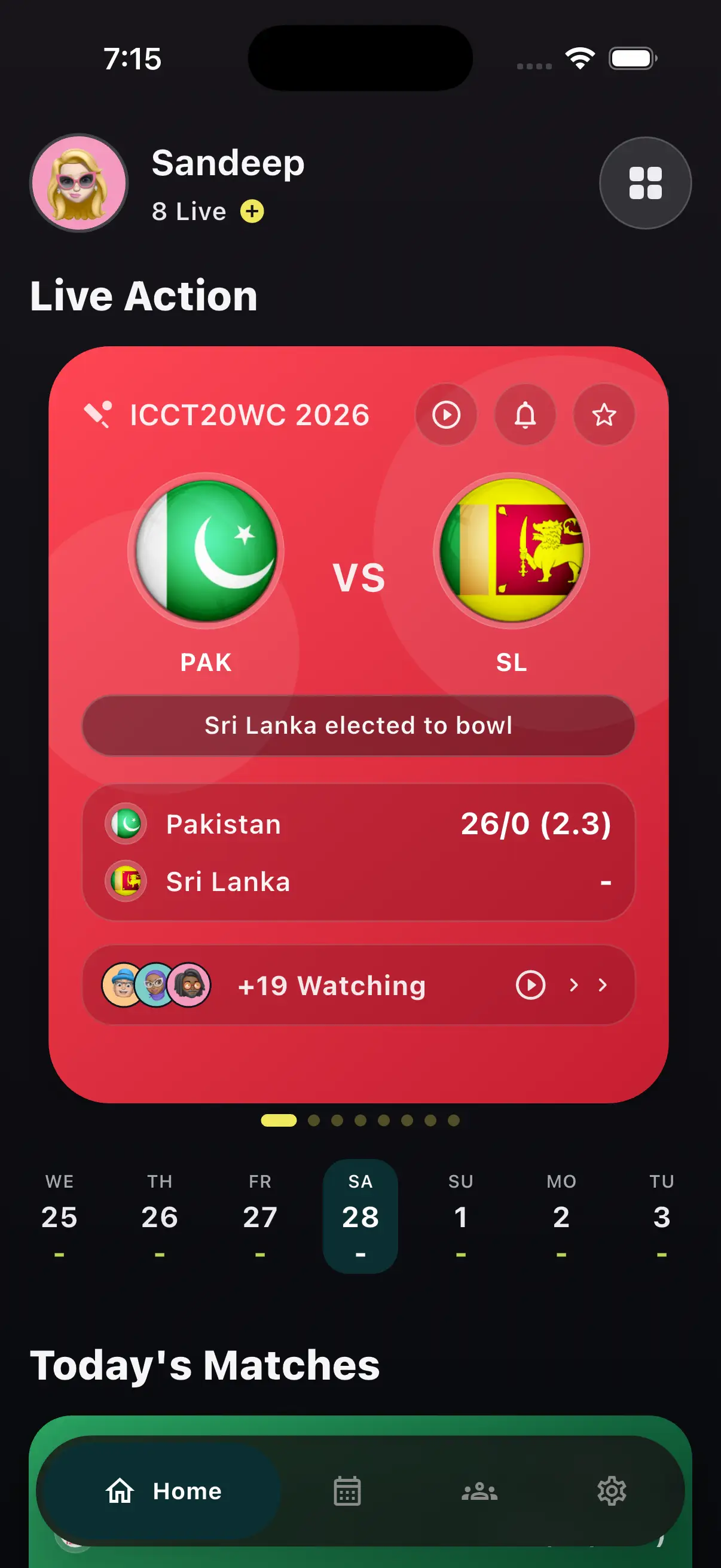 Crivo live status card